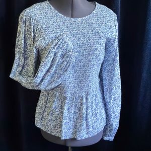pretty smocked blouse size m